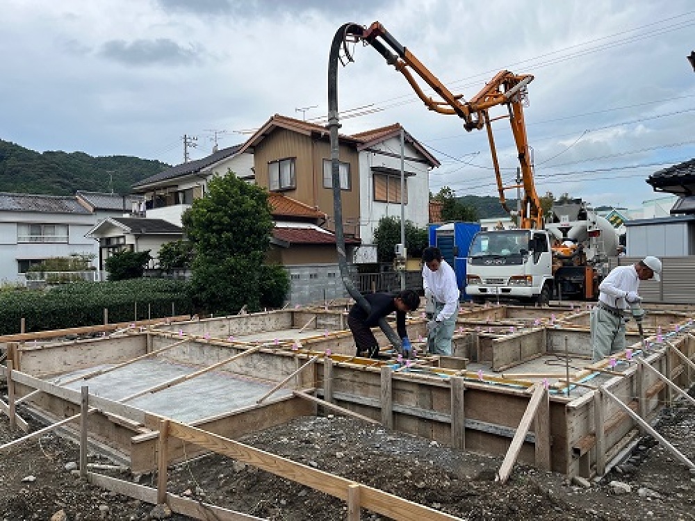 島田市金谷根岸町W様邸コンクリート打設