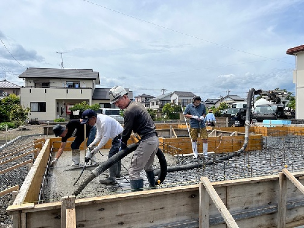 島田市金谷天王町S様邸コンクリート打設